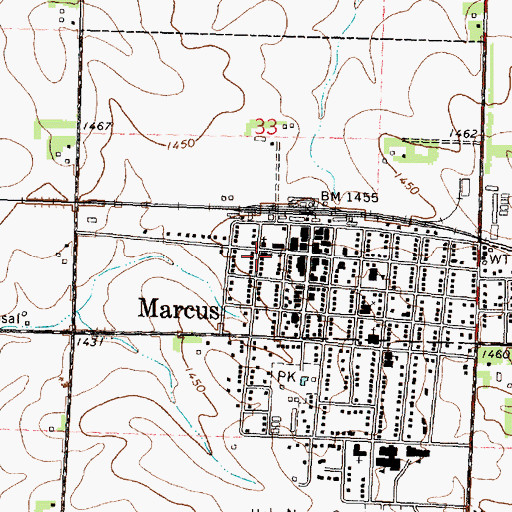 Topographic Map of Faith Lutheran Church, IA