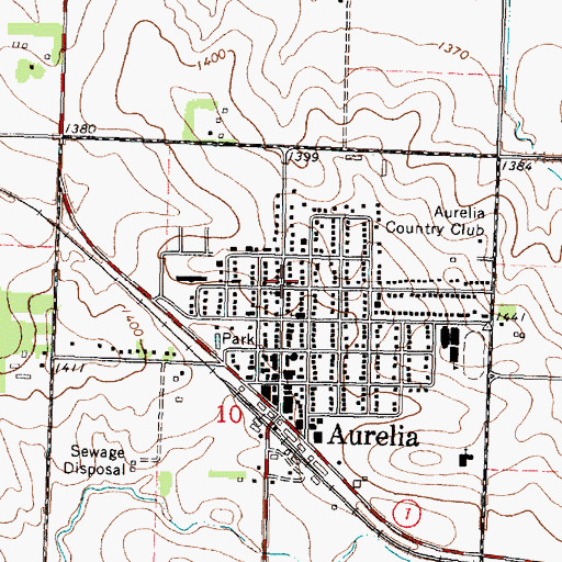 Topographic Map of Congregational United Church, IA