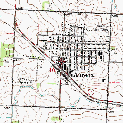 Topographic Map of First United Methodist Church, IA