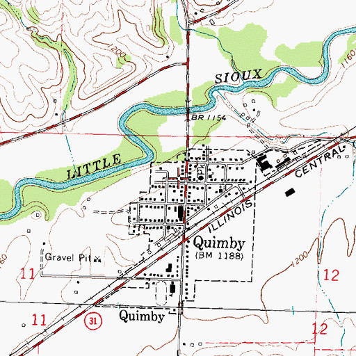 Topographic Map of Pilgrim Lutheran Church, IA