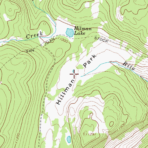 Topographic Map of Hilman Park, CO