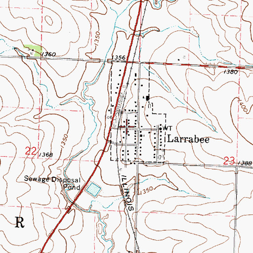 Topographic Map of United Methodist Church, IA