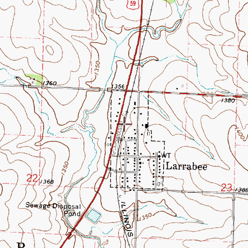 Topographic Map of Larrabee (historical), IA