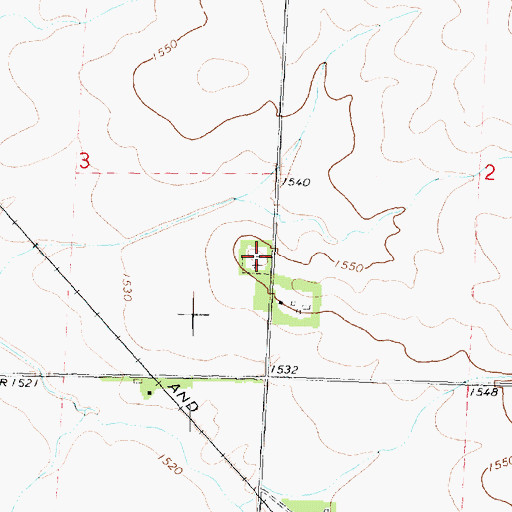 Topographic Map of Goewey Township Cemetery, IA