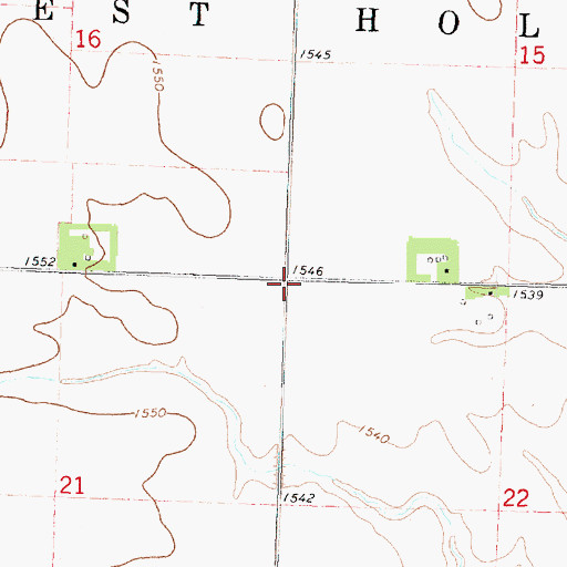 Topographic Map of Township of West Holman, IA