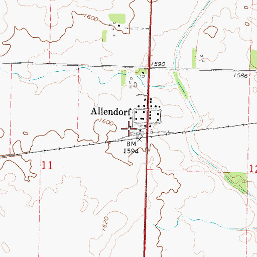 Topographic Map of Holman Post Office (historical), IA