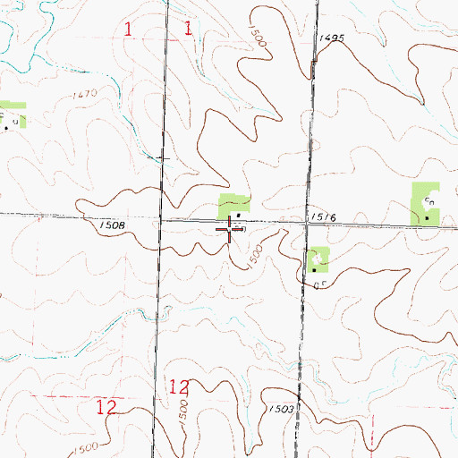 Topographic Map of Gopher Post Office (historical), IA