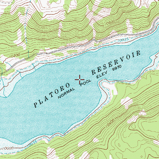 Topographic Map of Platoro Reservoir, CO