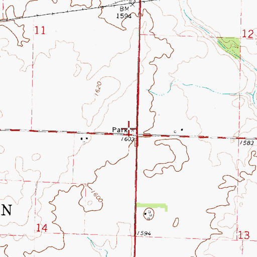 Topographic Map of Sharbondy Park, IA