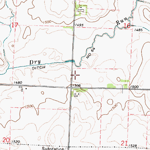 Topographic Map of Timmons Wildlife Refuge, IA