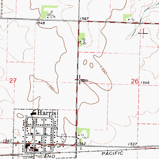 Topographic Map of Fairview Prairie Wildlife Management Area, IA