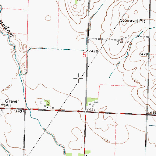 Topographic Map of May City Wildlife Management Area, IA