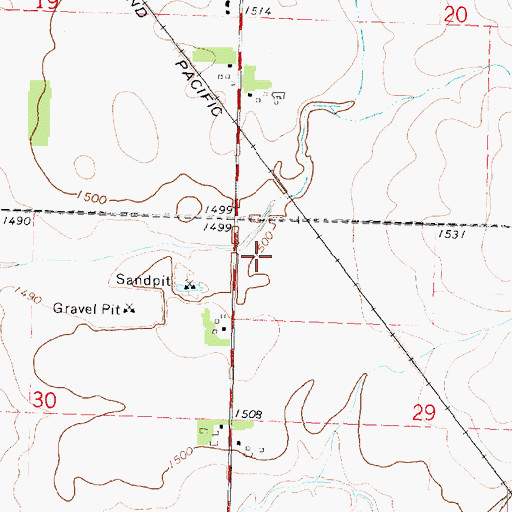 Topographic Map of Roelf-Johnson Wildlife Management Area, IA