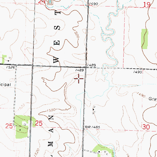 Topographic Map of Leinen Pits Access, IA