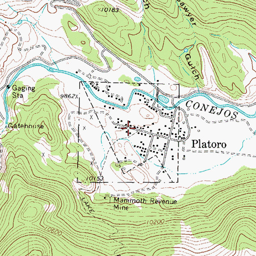 Topographic Map of Platoro, CO