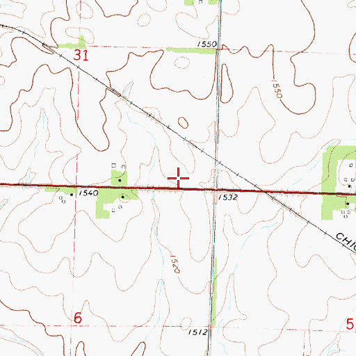 Topographic Map of Viola Wildlife Management Area, IA