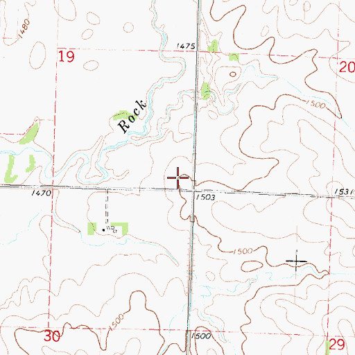 Topographic Map of Peters Pit Access Area, IA