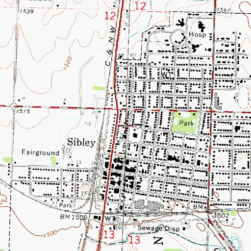 Topographic Map of Friendly Dental Clinic, IA