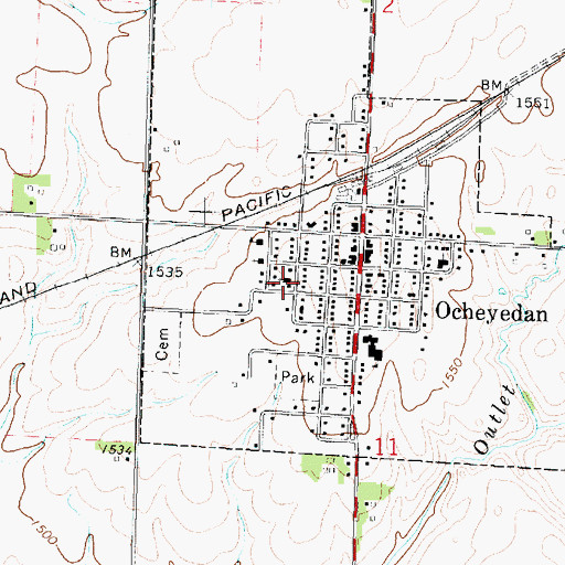 Topographic Map of Saint Peter Lutheran Church, IA
