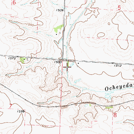 Topographic Map of Ely-Bauermeister Wildlife Management Area, IA