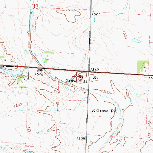 Topographic Map of Willow Creek County Recreation Area, IA
