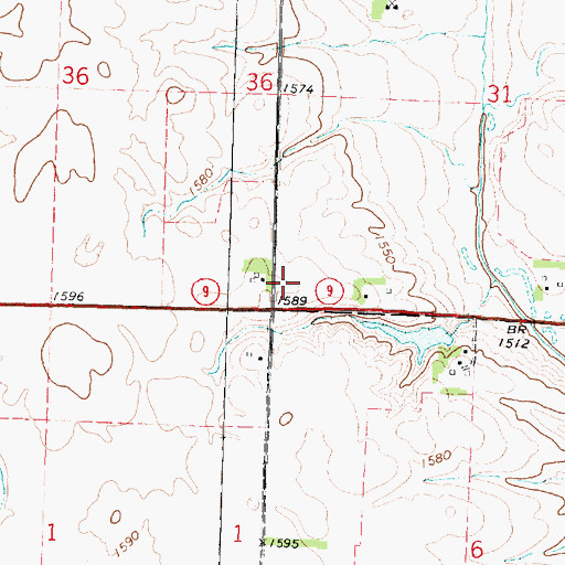 Topographic Map of Willow Creek Fen - Wetlands Area, IA