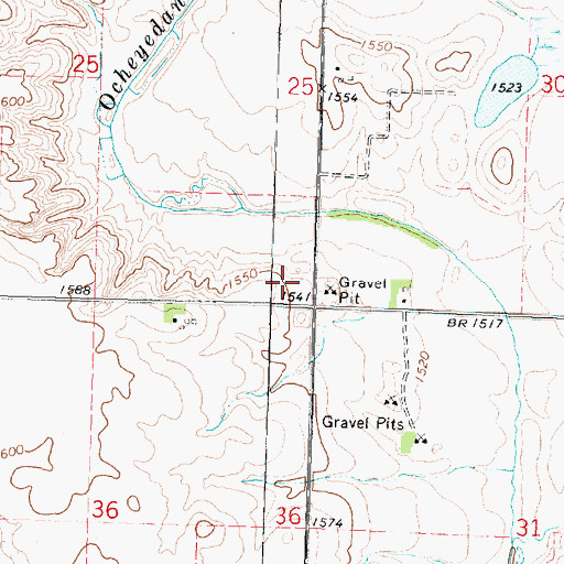 Topographic Map of Loof Wildlife Management Area, IA