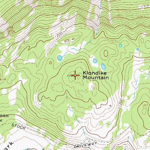 Topographic Map of Klondike Mountain, CO