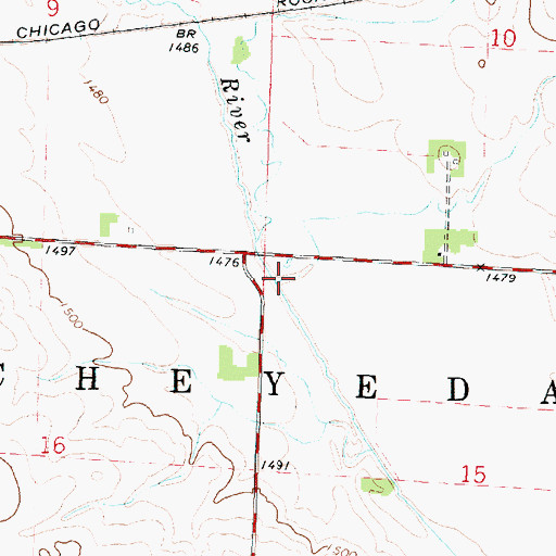 Topographic Map of Ocheyedan Well Wildlife Area, IA