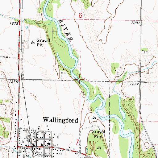 Topographic Map of Peterson Access, IA