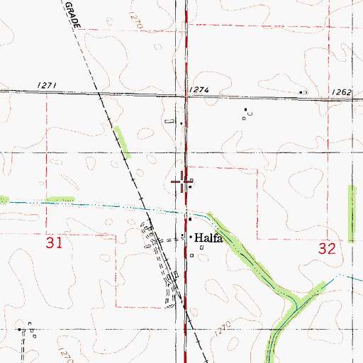 Topographic Map of Halfa (historical), IA