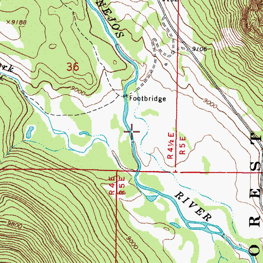 Topographic Map of South Fork Conejos River, CO
