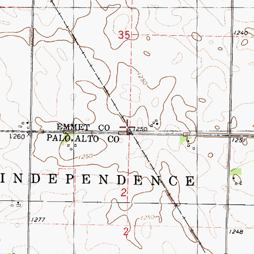 Topographic Map of Forsyth Post Office (historical), IA