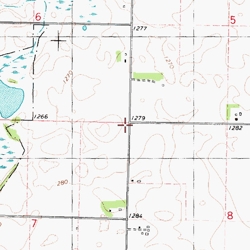 Topographic Map of Bubona Post Office (historical), IA
