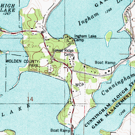 Topographic Map of Brevick Post Office (historical), IA