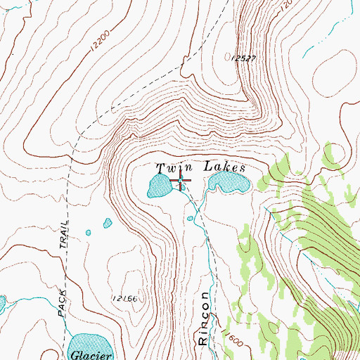 Topographic Map of Twin Lakes, CO