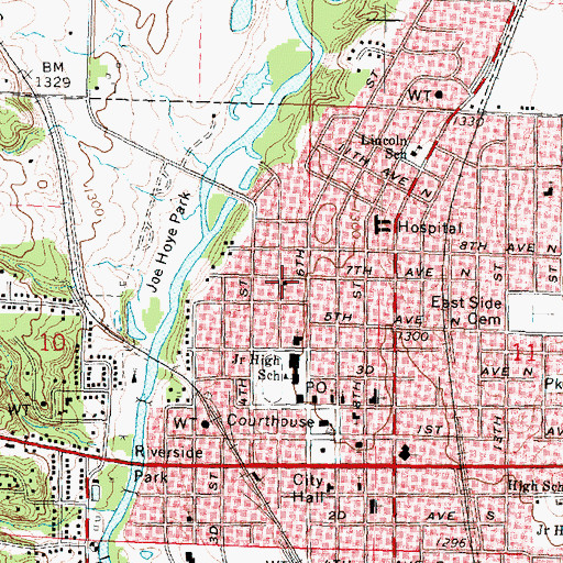 Topographic Map of Church of the Nazarene, IA