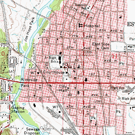 Topographic Map of First Christian Church, IA