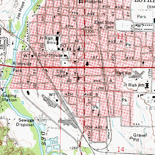 Topographic Map of United Methodist Church, IA
