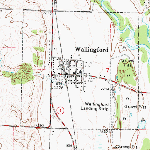Topographic Map of Farmers Elevator Company Elevator, IA