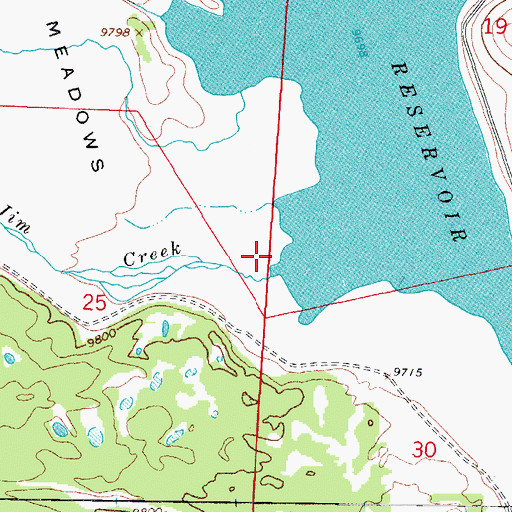 Topographic Map of Jim Creek, CO