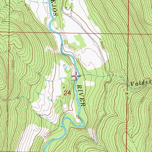 Topographic Map of Valdez Creek, CO
