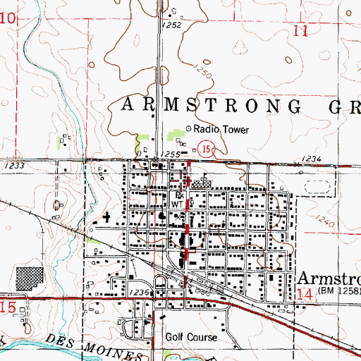 Topographic Map of Turner Clinic, IA