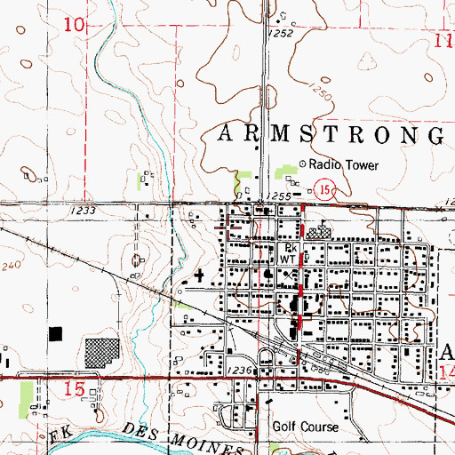 Topographic Map of Free Methodist Church, IA