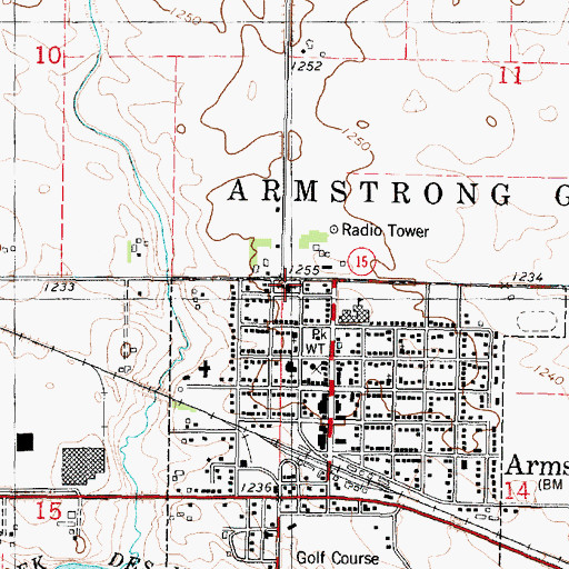 Topographic Map of Saint Marys Catholic Church, IA