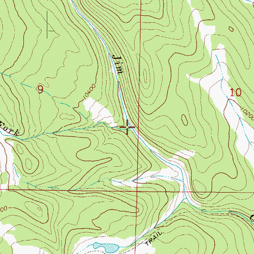 Topographic Map of South Fork Jim Creek, CO