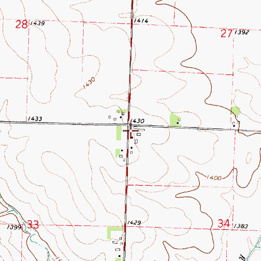 Topographic Map of Wallace Post Office (historical), IA