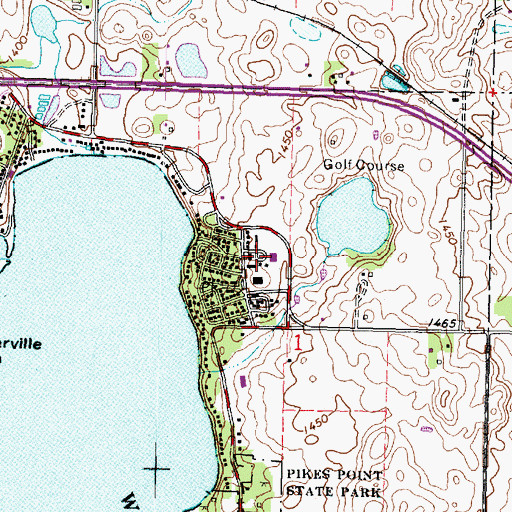 Topographic Map of Methodist Camp Post Office (historical), IA