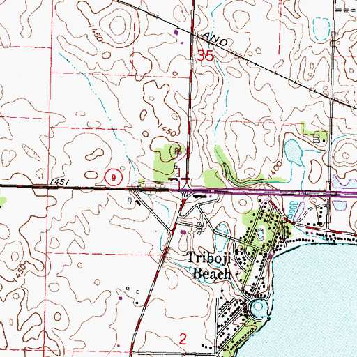 Topographic Map of Vicks Corner World, IA