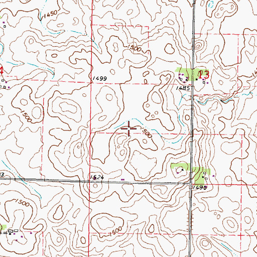 Topographic Map of McBreen Marsh, IA